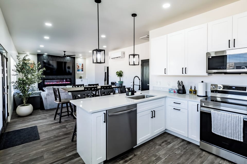 Fully stocked kitchen  