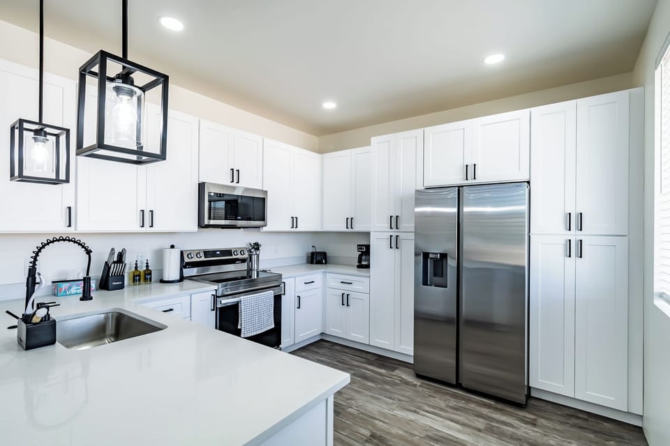 Fully stocked kitchen  