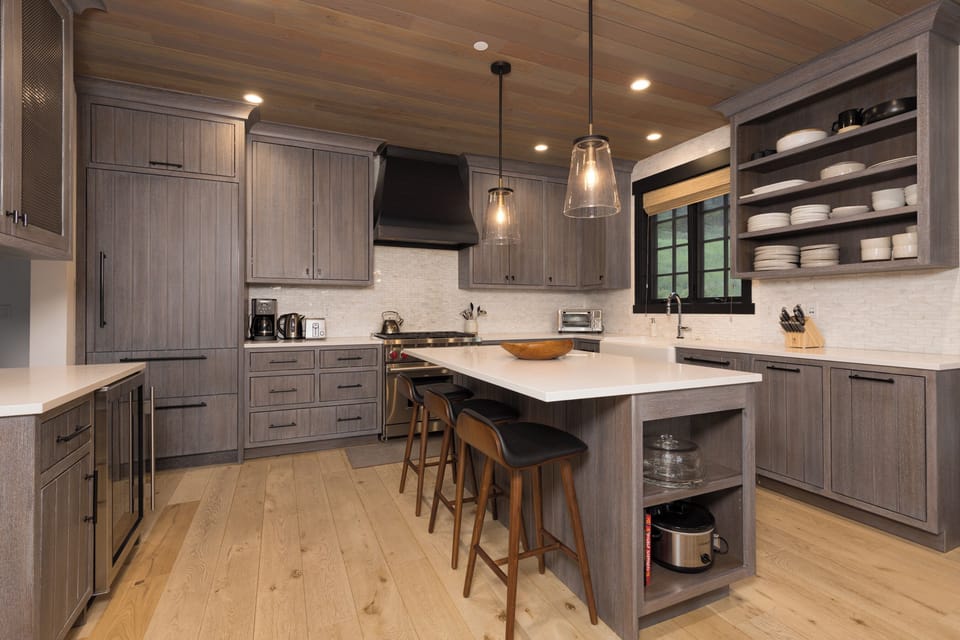 Spacious kitchen with an island for bar seating | Main Level