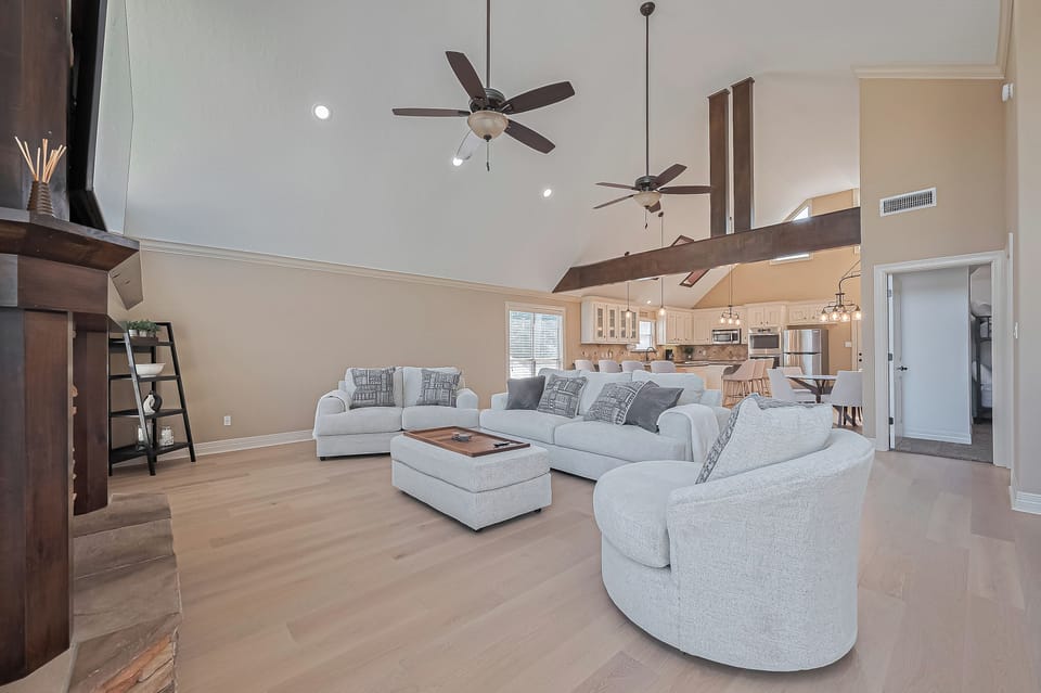 Pull out queen bed in the cozy living room.