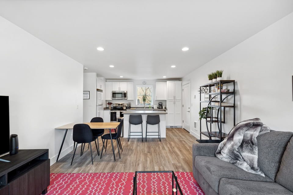 Living Room ( With view of Dining Area and Kitchen) 