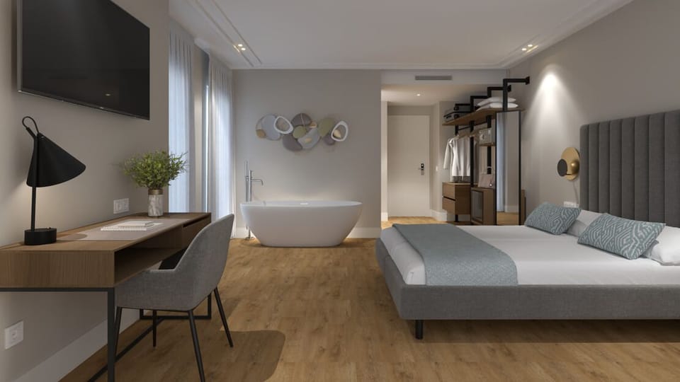 Minibar, in-room safe, desk, laptop workspace