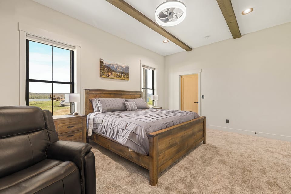 Checkmate ~ bedroom #3 on main level w/ king bed and ensuite full bathroom