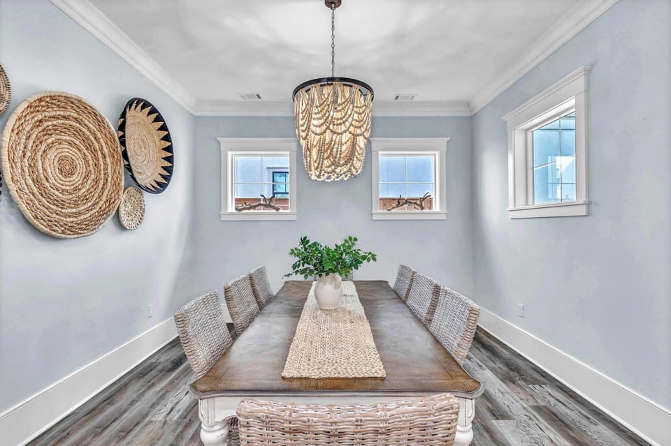 Make mealtime memories together at the dining table, seating 8