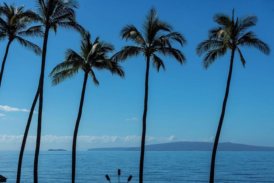 Close up of the neighbor islands from the patio
