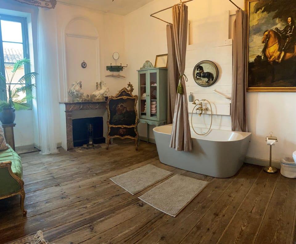 Bathrobes, towels, soap