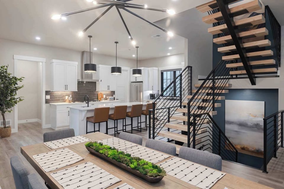 - Experience the perfect blend of style and comfort in this open-concept living space, where every detail is designed for your relaxation. 