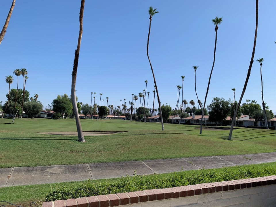 Golf course view from patio