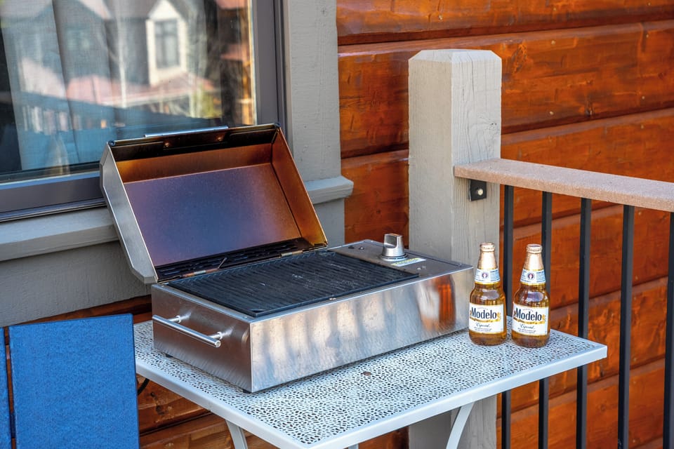 Small outdoor electric grill (our neighborhood does not allow gas)