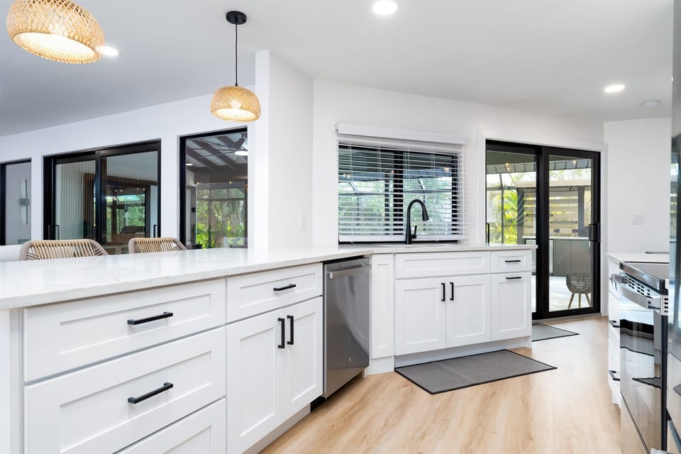 Plenty of counter space for cooking or hosting your large group.