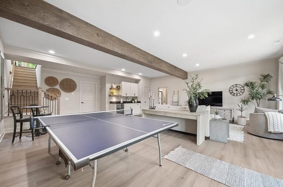 Yes, there's a ping pong table downstairs!  