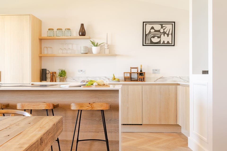 Kitchen at The Watchtower, The Lookout, Widemouth Bay, self catering with Beach Retreats.