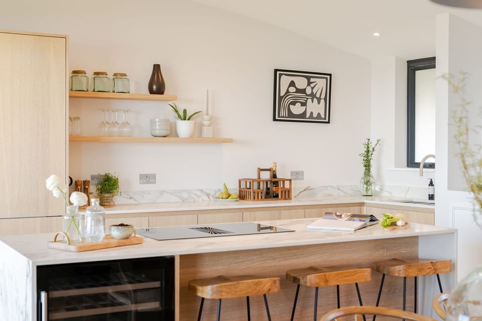 Kitchen at The Watchtower, The Lookout, Widemouth Bay, self catering with Beach Retreats.