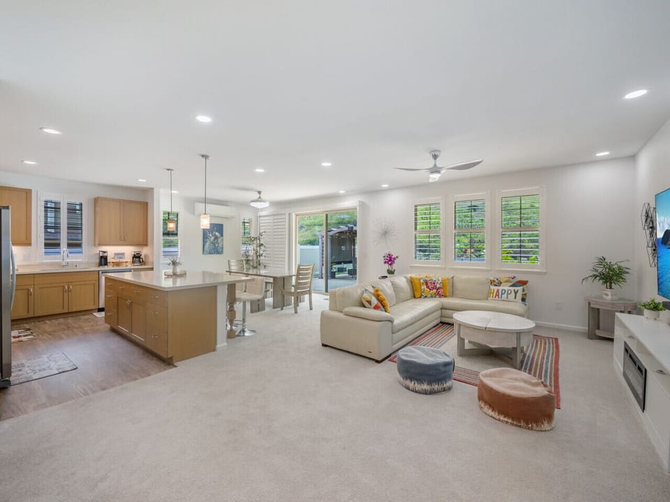 Open Living and Dining