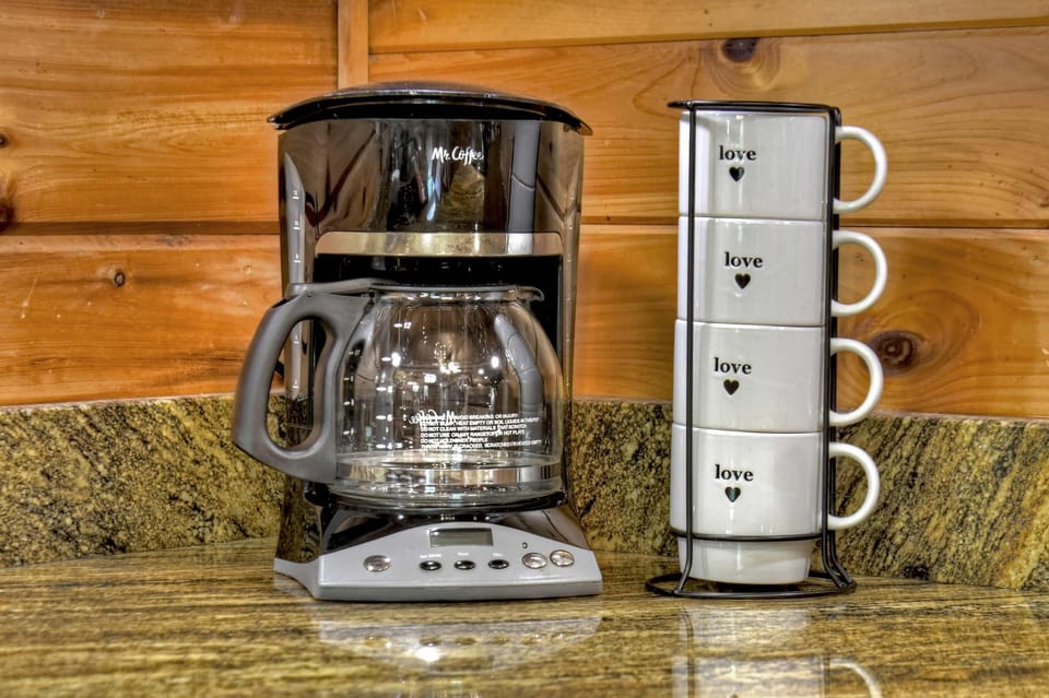 Fresh brewed coffee is just a button away with the convenient drip coffee maker.

