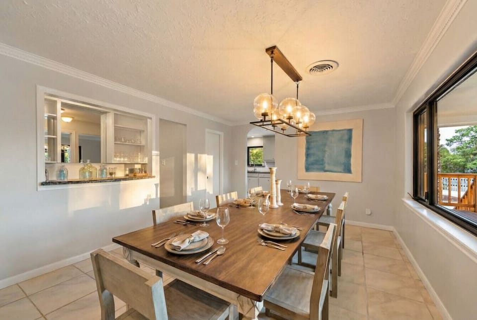 Entertain in style: our dining area is a haven of sophistication and warmth