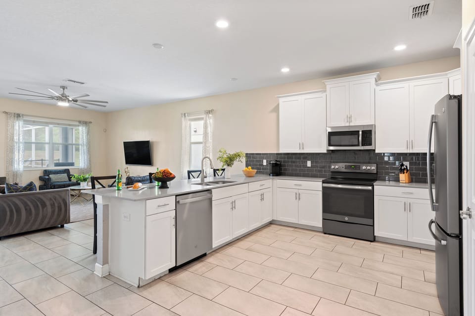 Ample counter space for meal prepping.
