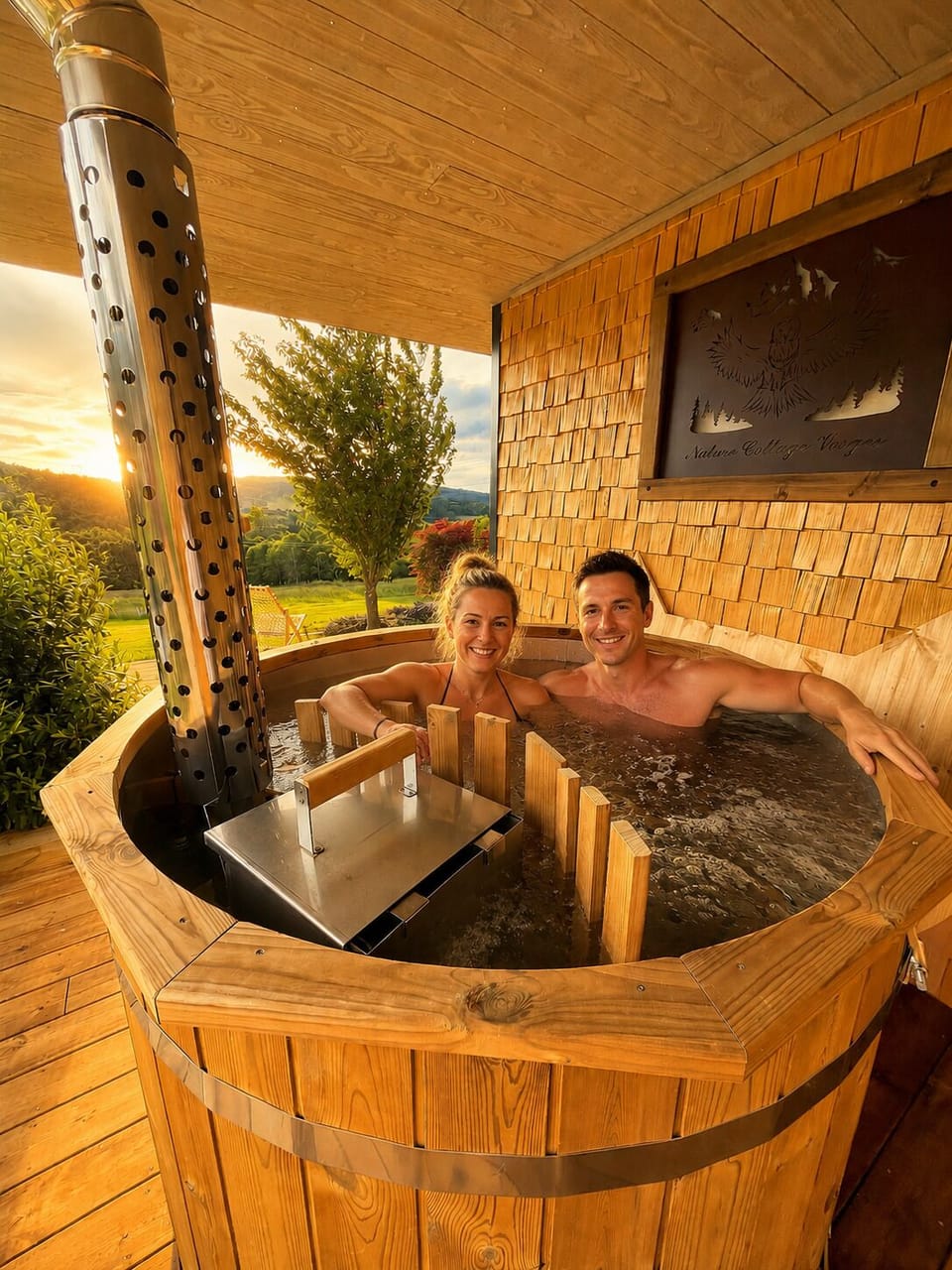 Outdoor spa tub