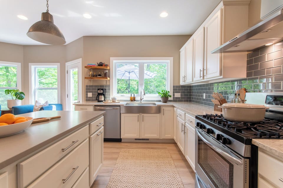 Entertaining at home is easy in a fully stocked kitchen