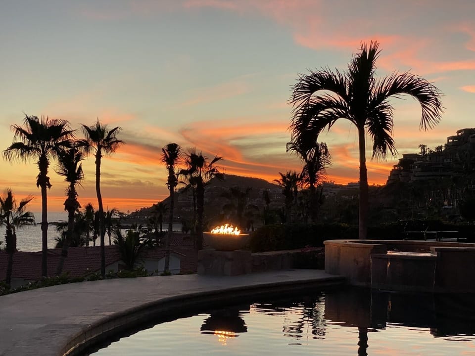 Sunset pool views