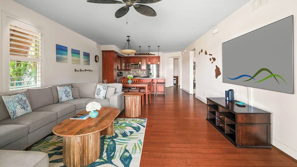 Pili Mai Resort at Poipu #1J - Living Great Room - Parrish Kauai