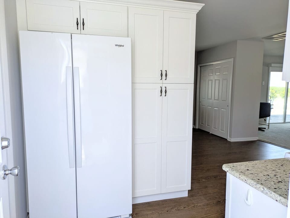 A large fridge is in the kitchen for your use.