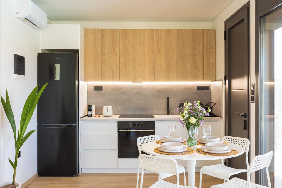 Villa with Private Pool | Private kitchen | Full-size fridge, oven, stovetop, espresso maker