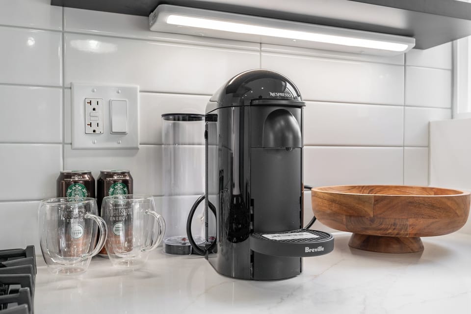 Brew a fresh cup before heading out or settle in for a slow morning at home. This dedicated coffee station adds convenience and helps make every day of your stay a little more comfortable.