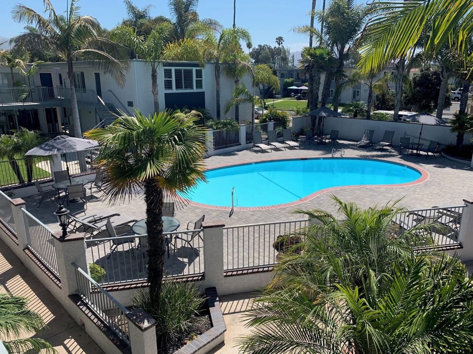 Heated Pool and lots of lounging area