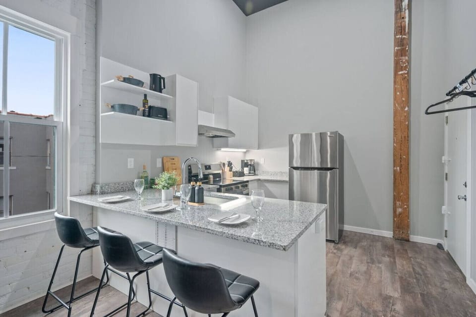 Enjoy meals or a morning coffee at the bar