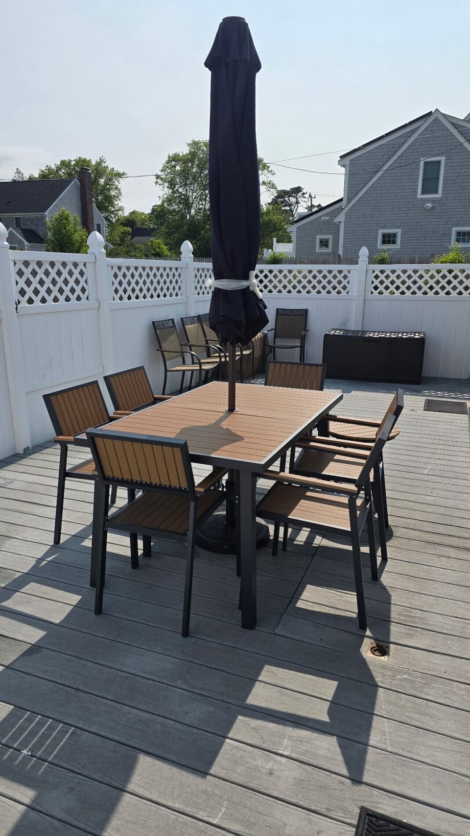 Large Private Patio Outdoor Dining Area With BBQ