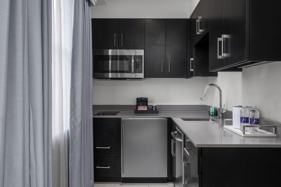 Executive Room, 2 Queen Beds | Private kitchen | Fridge, microwave, coffee/tea maker