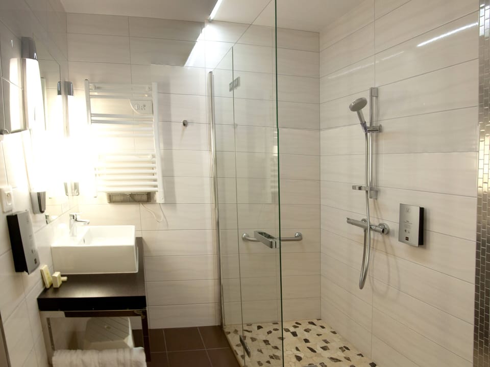 Free toiletries, hair dryer, bathrobes, slippers