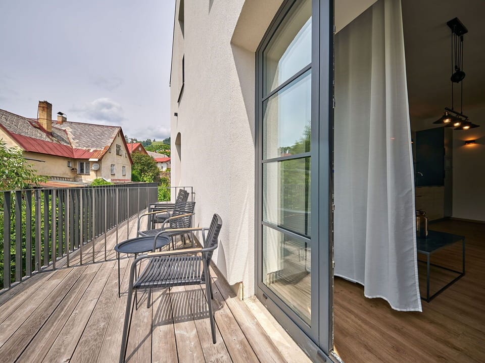 Wood, Floor, Apartment, Home, Wood Flooring, Hardwood, Balcony, Deck, Wood Stain, Handrail