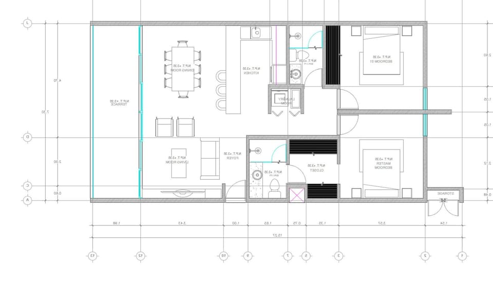 Floor Plan of Our 1150sq feet unit