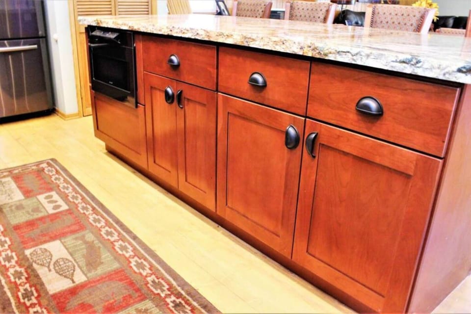 Signature Cabin, 2 Bedrooms, Patio | Private kitchen | Fridge, microwave, oven, stovetop