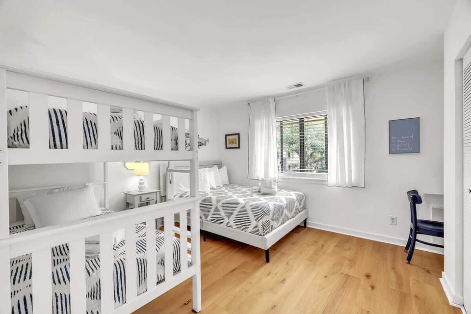 Guest Bedroom with Queen and Twin Bunk Bed
