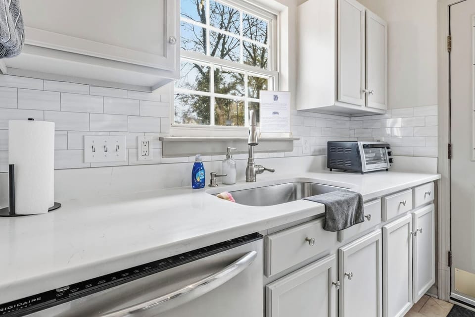 Fully stocked Kitchen with natural light