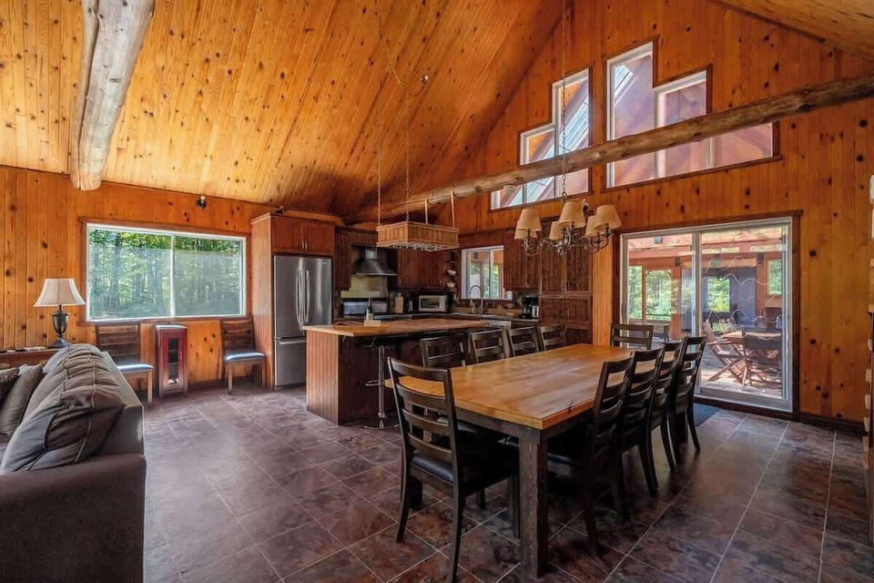 Enjoy the warmth of rustic design blended with functional elegance