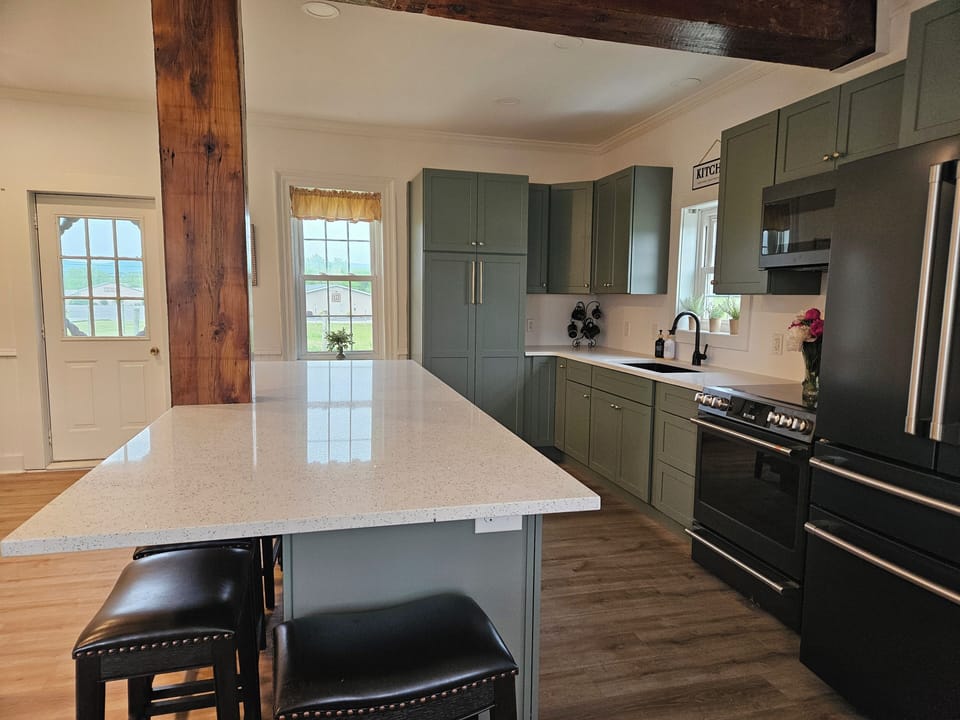 Dishwasher is inside the island. Brand new appliances.