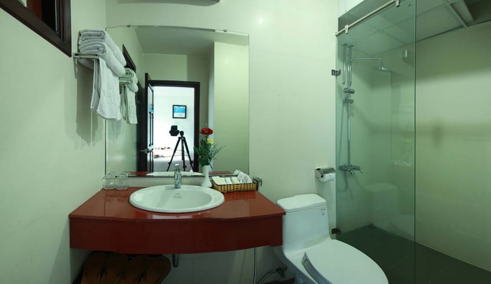Deluxe Room, 1 King Bed, Mountain View | Bathroom | Shower, free toiletries, hair dryer, bathrobes