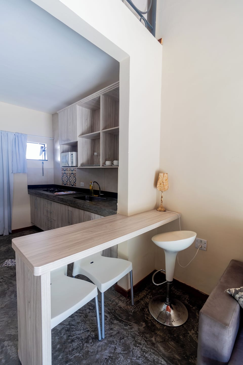 Standard Loft | Private kitchen | Mini-fridge, microwave, stovetop, cookware/dishes/utensils