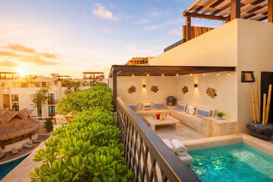 Private balcony with full illumination