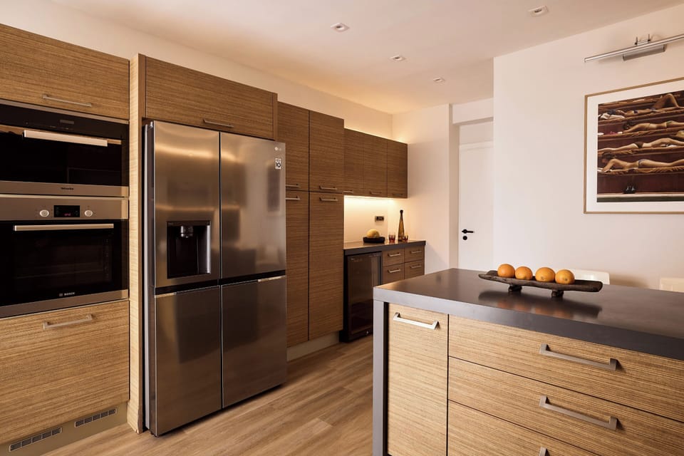 Luxury Penthouse, Sea View | Private kitchen | Espresso maker, coffee/tea maker, full-size fridge, microwave