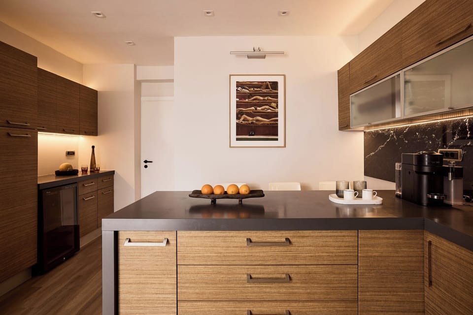 Luxury Penthouse, Sea View | Private kitchen | Espresso maker, coffee/tea maker, full-size fridge, microwave