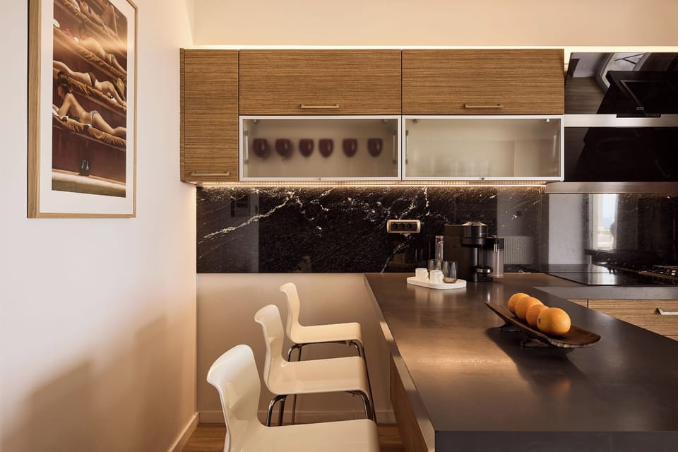 Luxury Penthouse, Sea View | Private kitchen | Espresso maker, coffee/tea maker, full-size fridge, microwave