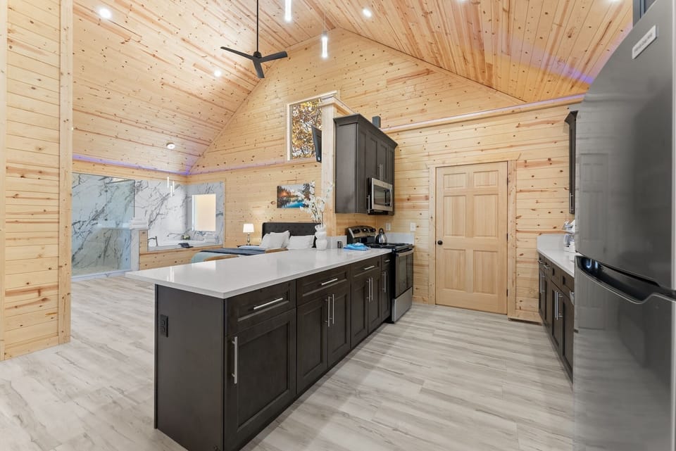 All Wood Cabin Feel