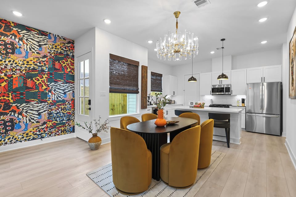 2. Enjoy your meals surrounded by earthy tones, texture, and tradition