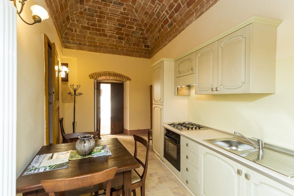 Apartment, 2 Bedrooms, Ground Floor (Scrittorio) | Private kitchen | Full-size fridge, oven, stovetop, dishwasher