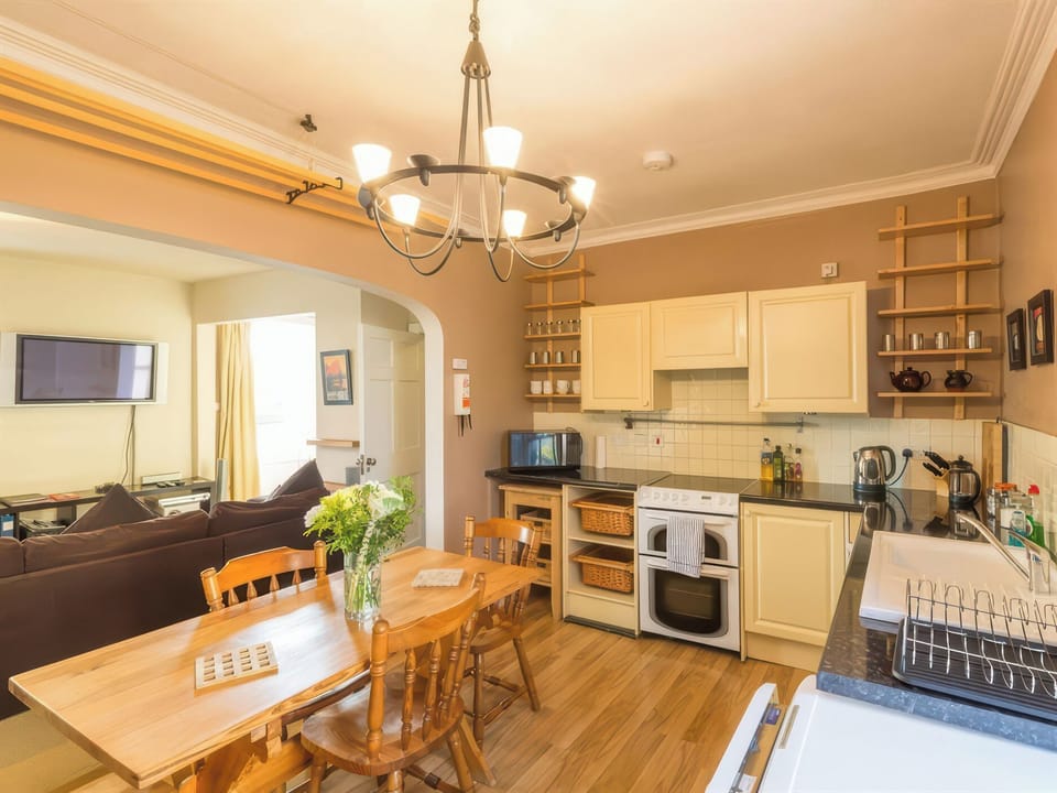 Fridge, microwave, dishwasher, toaster
